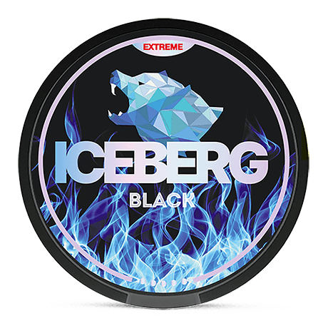 Black Ultra Nicotine Pouches by Ice Berg 150mg/g - Click & Vape