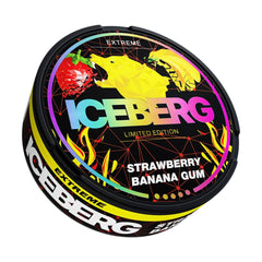 Strawberry Banana Gum Nicotine Pouches by Ice Berg 150mg/g - Click & Vape