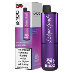IVG 2400 BLUE RAZZ CHERRY Disposable Vape - Click & Vape