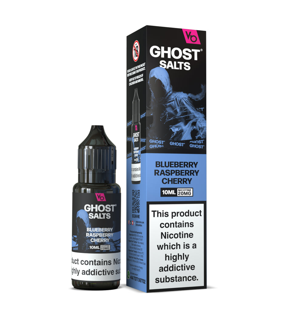 Ghost Salts Blueberry Raspberry Cherry Vapes Bars E-Liquid 10ml Click & Vape Ghost Salts Blueberry Raspberry Cherry Vapes Bars E-Liquid 10ml Click & Vape