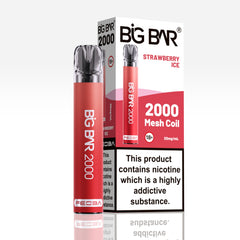 Big Bar 2000 Disposable Vape Kit Strawberry Ice