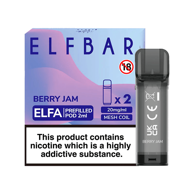 ELF BAR ELFA PRE-FILLED PODS (PACK OF 2) - Berry Jam - Click & Vape