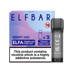 ELF BAR ELFA PRE-FILLED PODS (PACK OF 2) - Berry Jam - Click & Vape