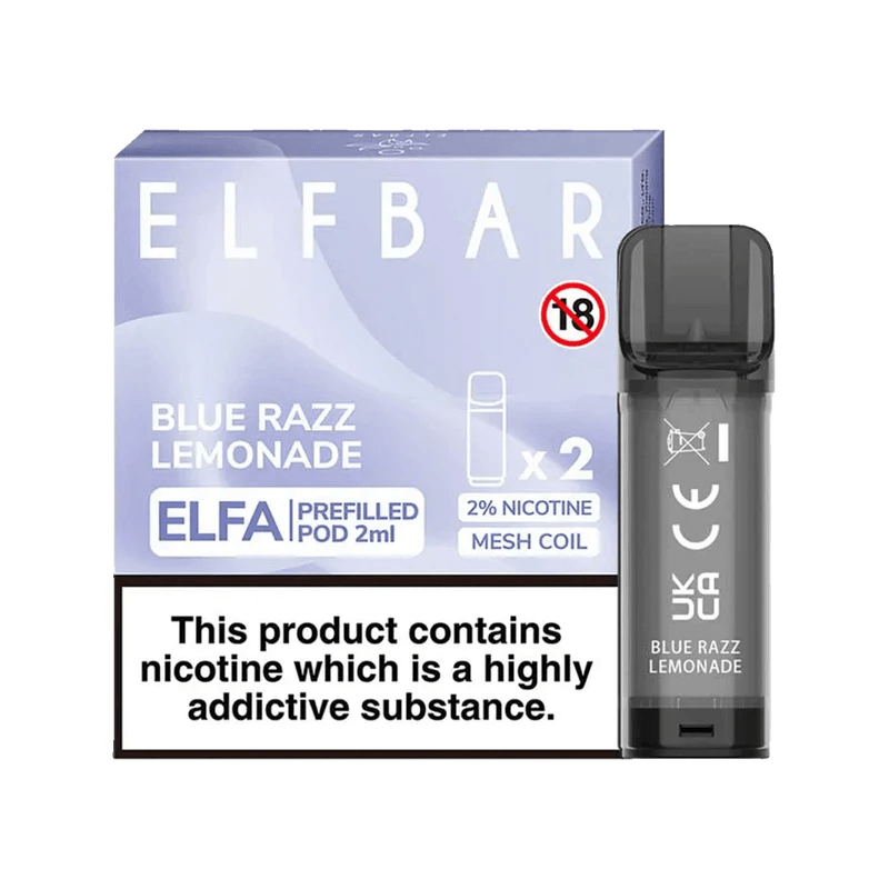 ELF BAR ELFA PRE-FILLED PODS (PACK OF 2) - Blue Razz Lemonade - Click & Vape