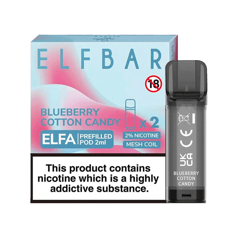 ELF BAR ELFA PRE-FILLED PODS (PACK OF 2) - Blueberry Cotton Candy - Click & Vape