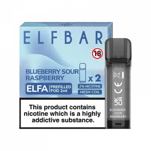 ELF BAR ELFA PRE-FILLED PODS (PACK OF 2) - Blueberry Sour Raspberry - Click & Vape