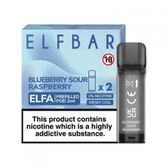 ELF BAR ELFA PRE-FILLED PODS (PACK OF 2) - Blueberry Sour Raspberry - Click & Vape