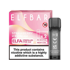 ELF BAR ELFA PRE-FILLED PODS (PACK OF 2) - Strawberry Ice Cream - Click & Vape