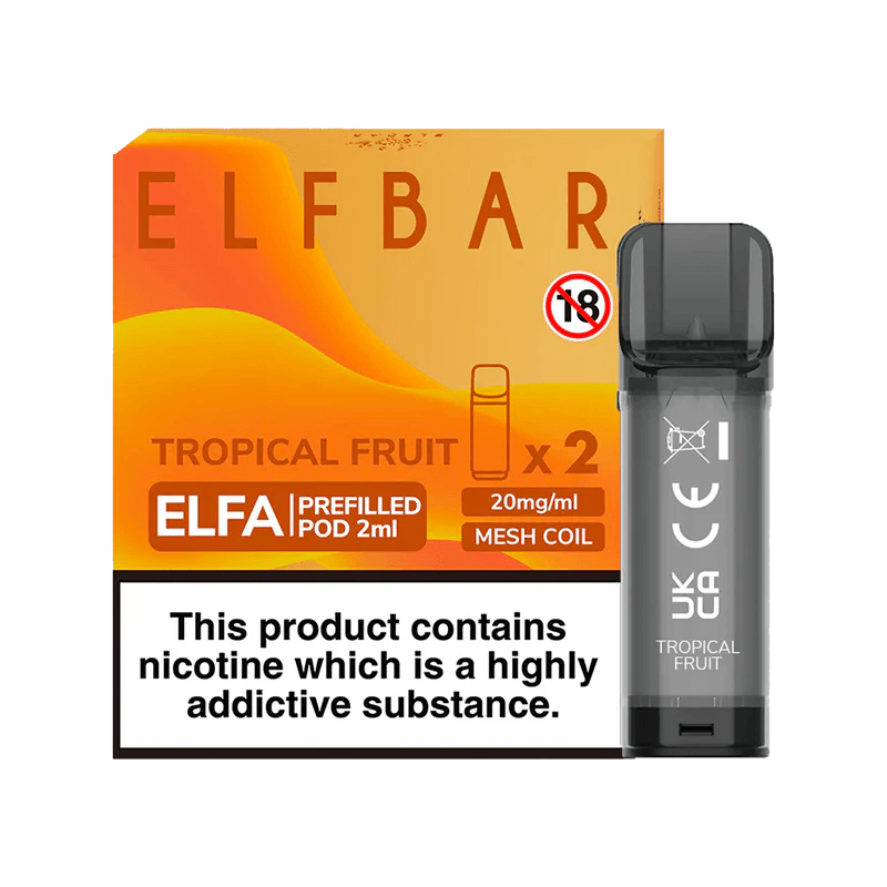 ELF BAR ELFA PRE-FILLED PODS (PACK OF 2) - Tropical Fruit - Click & Vape