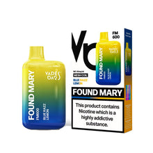 Load image into Gallery viewer, Found Mary FM600 Blue Razz Lemon Disposable Vape - Click &amp; Vape
