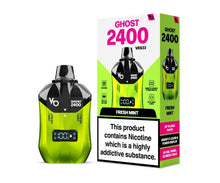 Load image into Gallery viewer, Ghost 2400 4-in-1 Fresh Mint - Click &amp; Vape