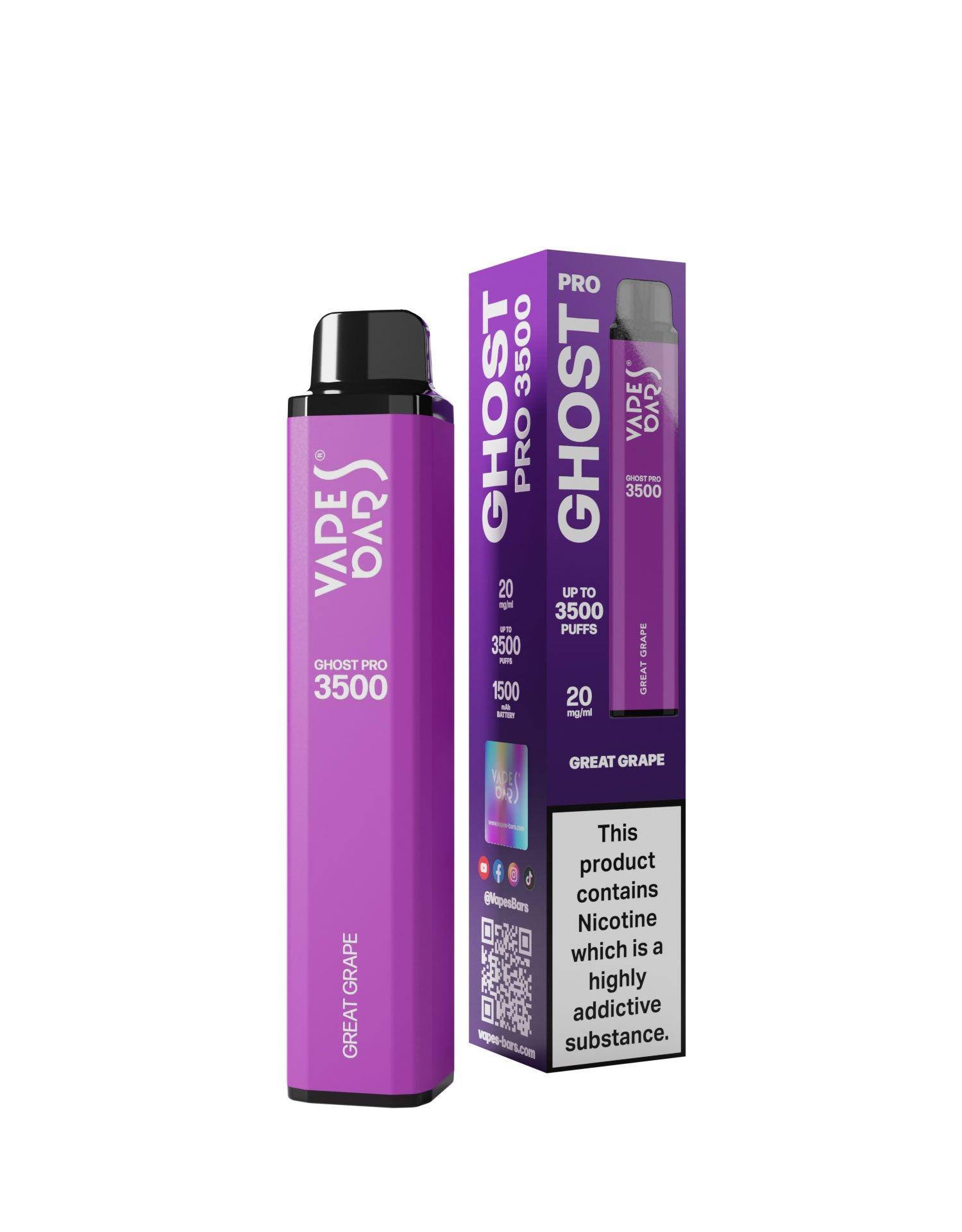 Ghost Pro 3500 Great Grape 20MG - Click & Vape