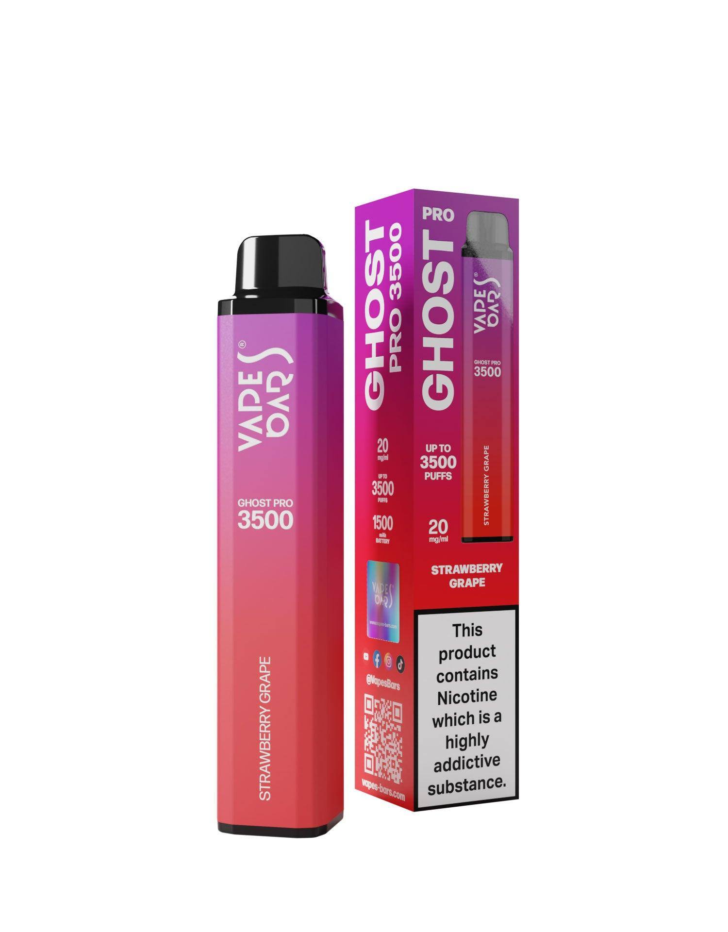 Ghost Pro 3500 Strawberry Grape 20MG - Click & Vape