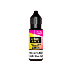 Ghost Salts Sweet Lemon Sherbet Vapes Bars E-Liquid 10ml - Click & Vape