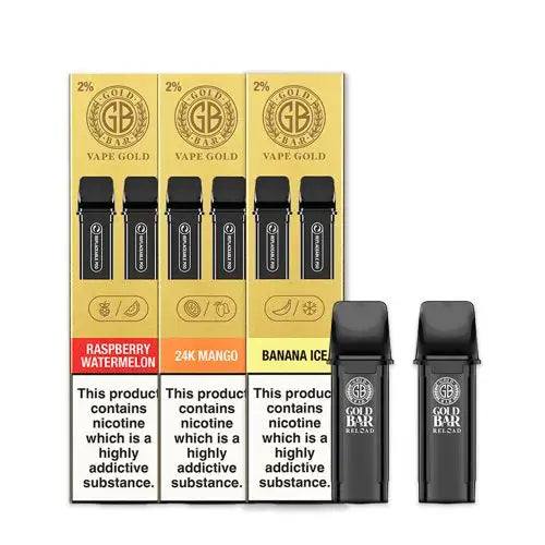 Gold Bar Reload Prefilled Vape Pods - Click & Vape