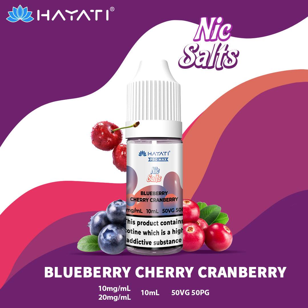 HAYATI Crystal Pro Max Nic Salts 10ml BLUEBERRY CHERRY CRANBERRY - Click & Vape