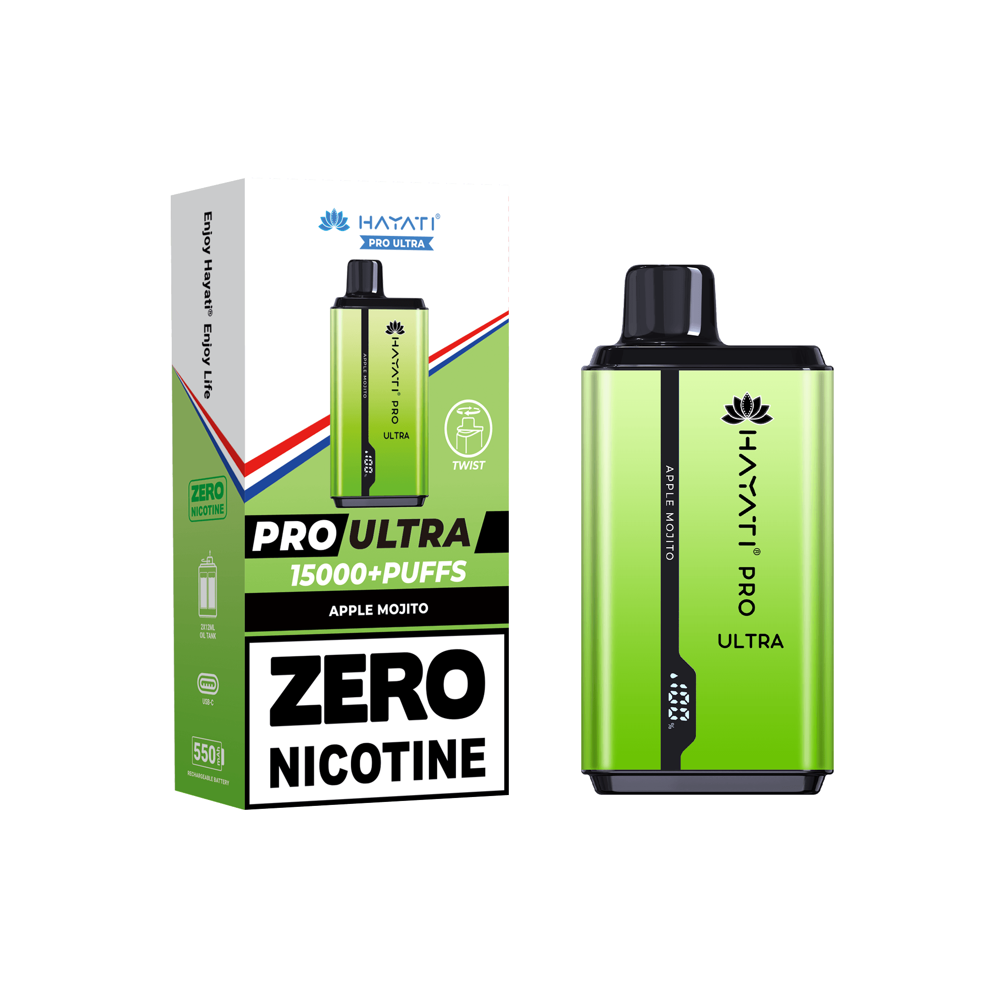 Hayati Pro Ultra Apple Mojito Cherry 0mg - Click & Vape