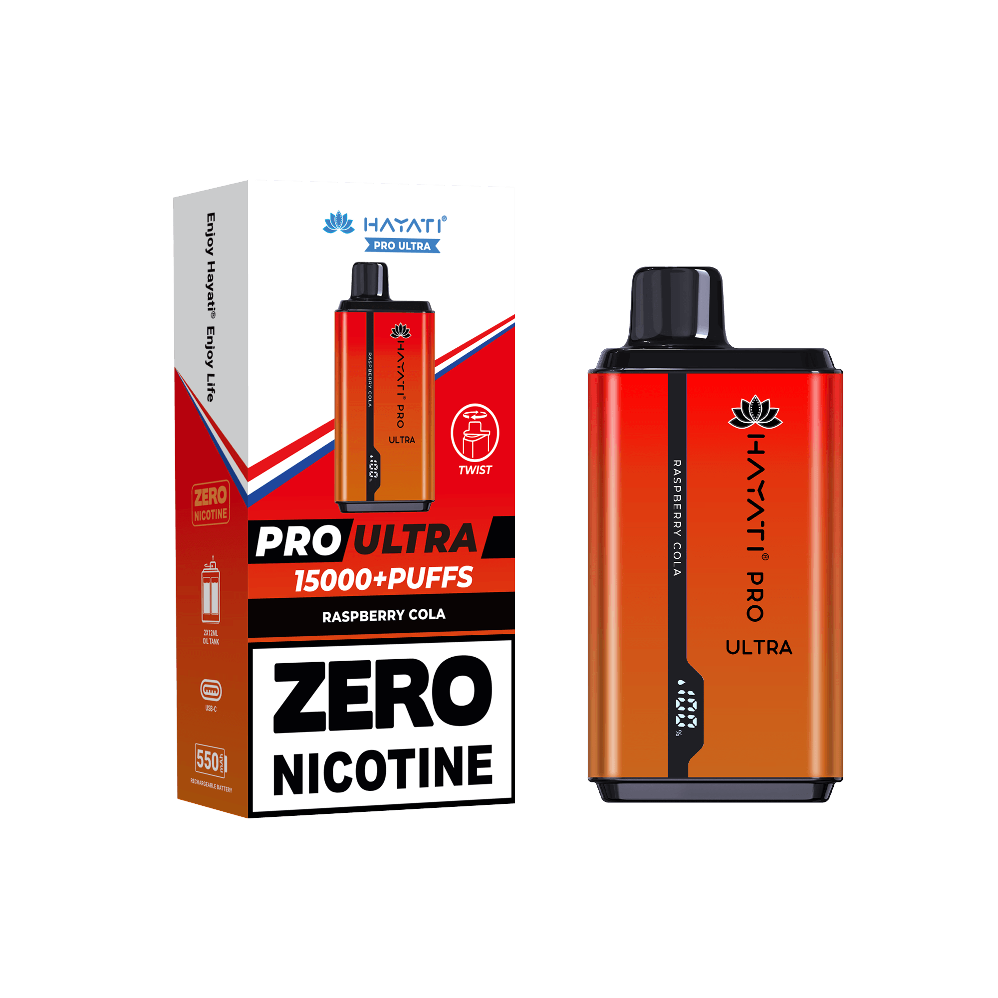 Hayati Pro Ultra Raspberry Cola 0mg - Click & Vape