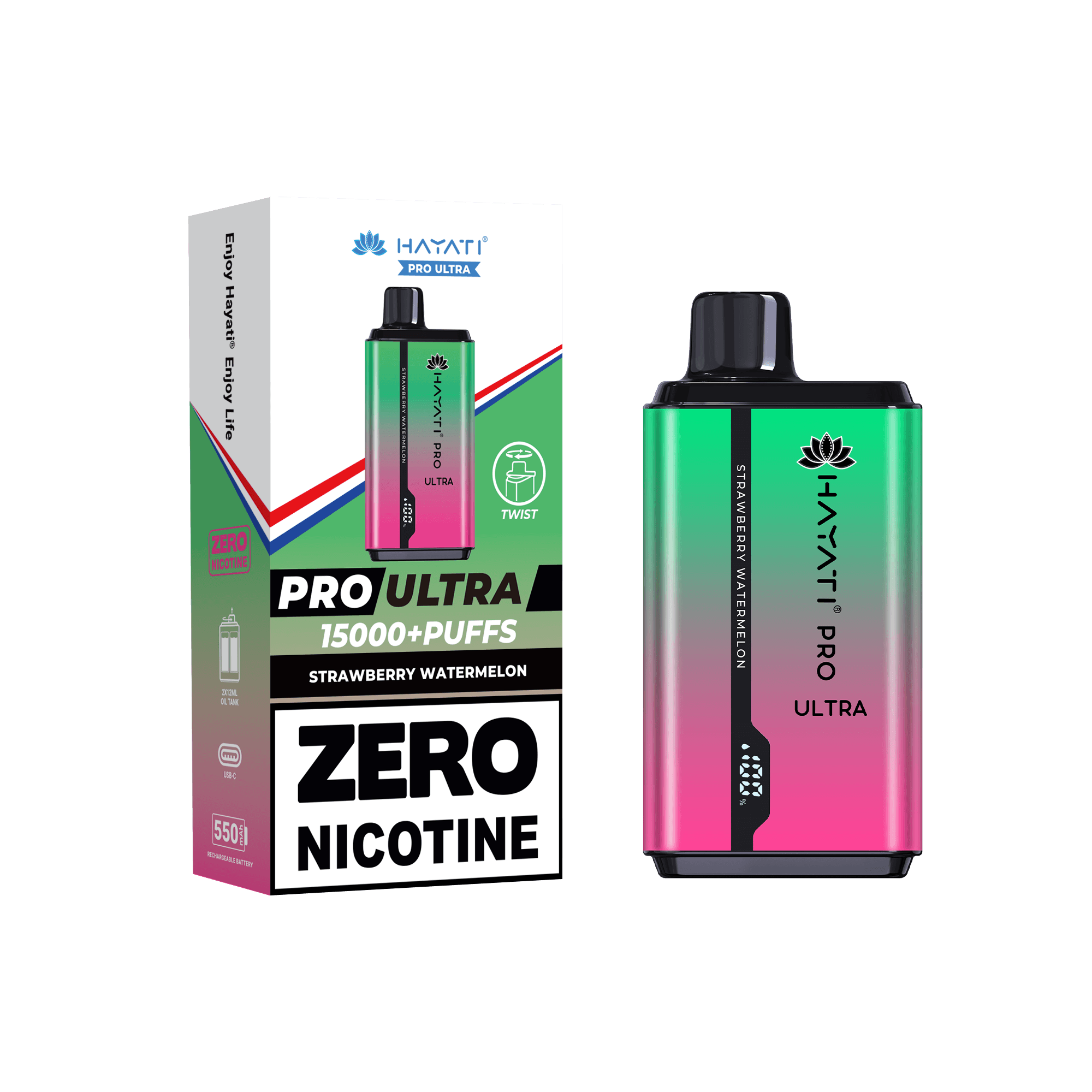 Hayati Pro Ultra Strawberry Watermelon 0mg - Click & Vape