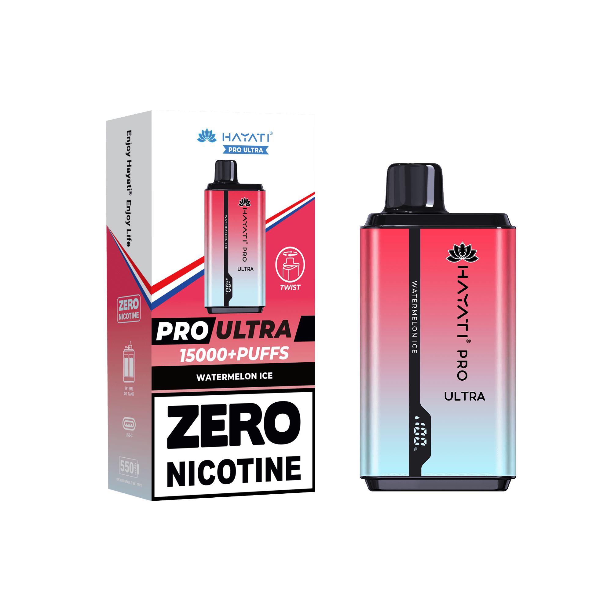 Hayati Pro Ultra Watermelon Ice 0mg - Click & Vape