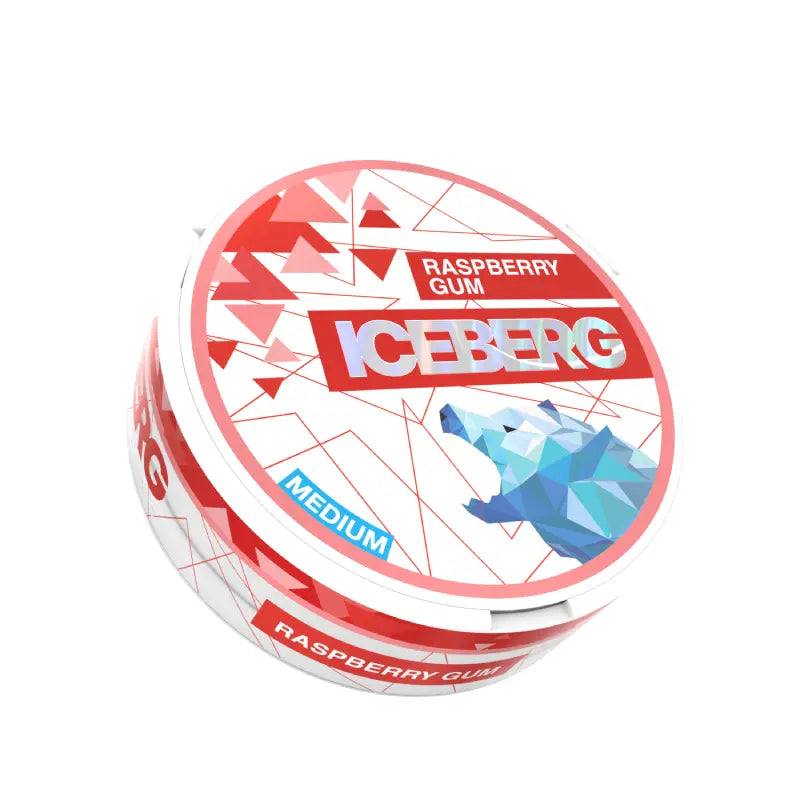 Raspberry Gum Nicotine Pouches Light by Ice Berg 20mg/g - Click & Vape