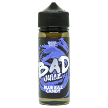 Load image into Gallery viewer, BAD JUICE BLUE RAZ CANDY 0MG 100ML SHORT FILL - Click &amp; Vape