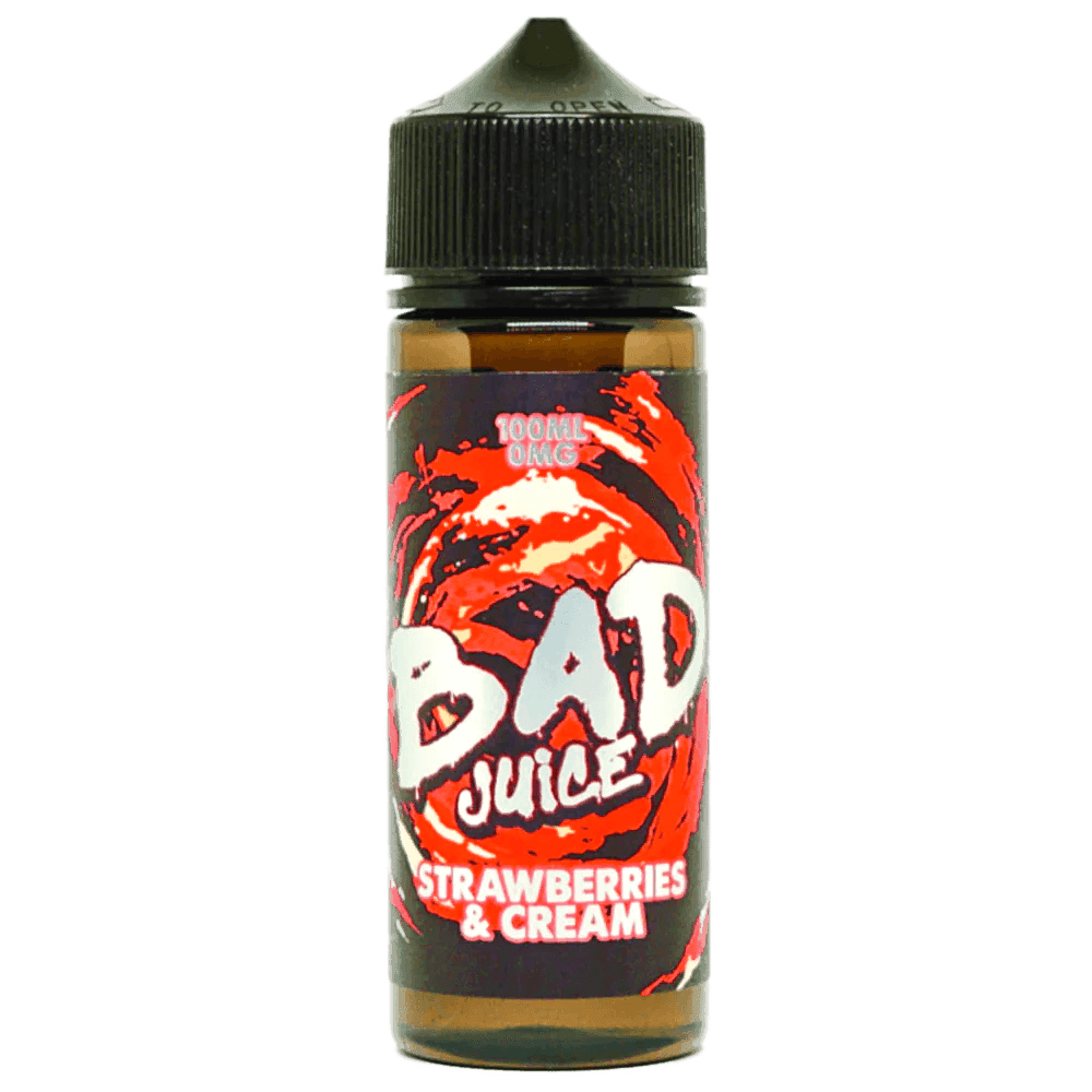 BAD JUICE STRAWBERRIES AND CREAM 0MG 100ML SHORT FILL - Click & Vape