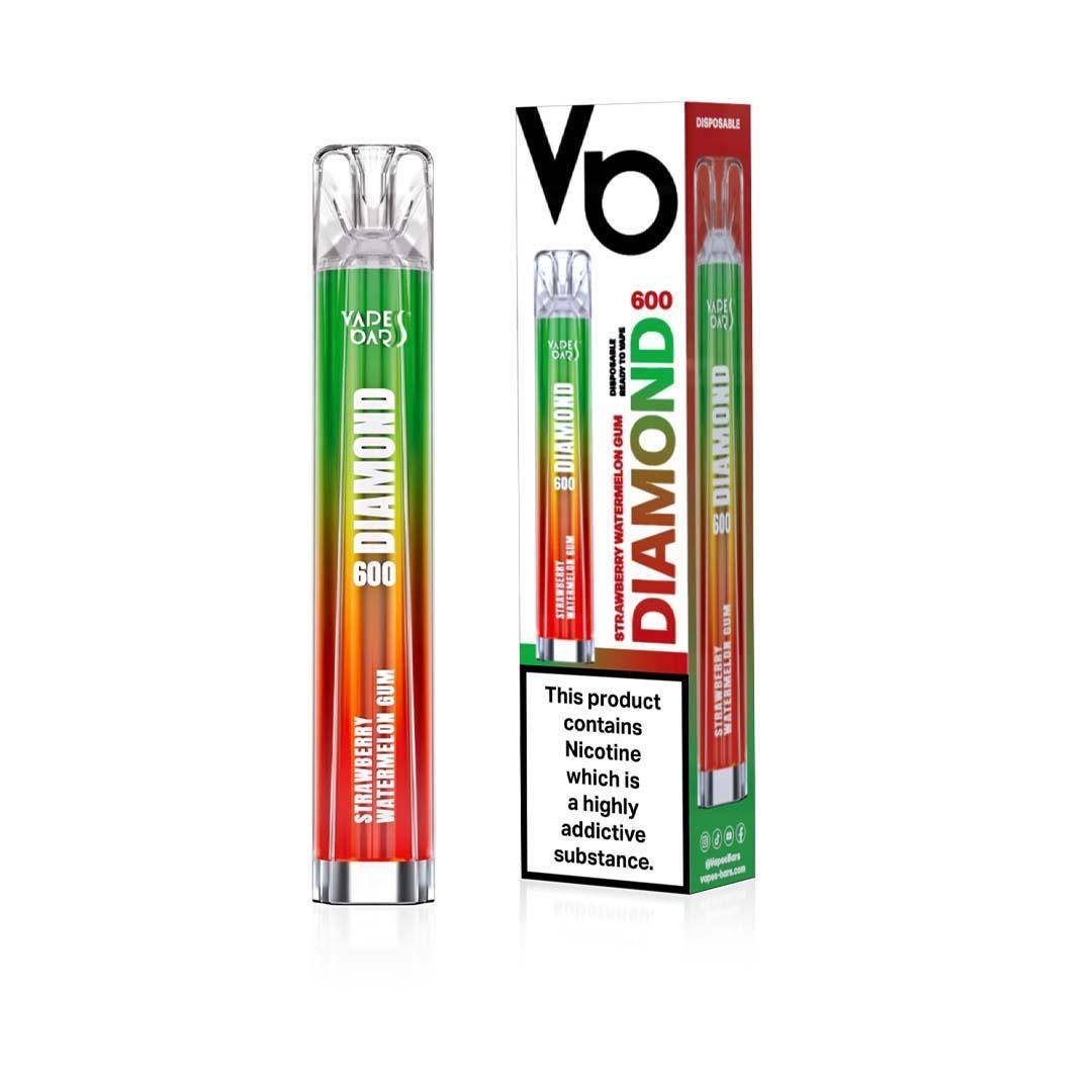 Diamond 600 Strawberry Watermelon Gum Disposable Vape - Click & Vape