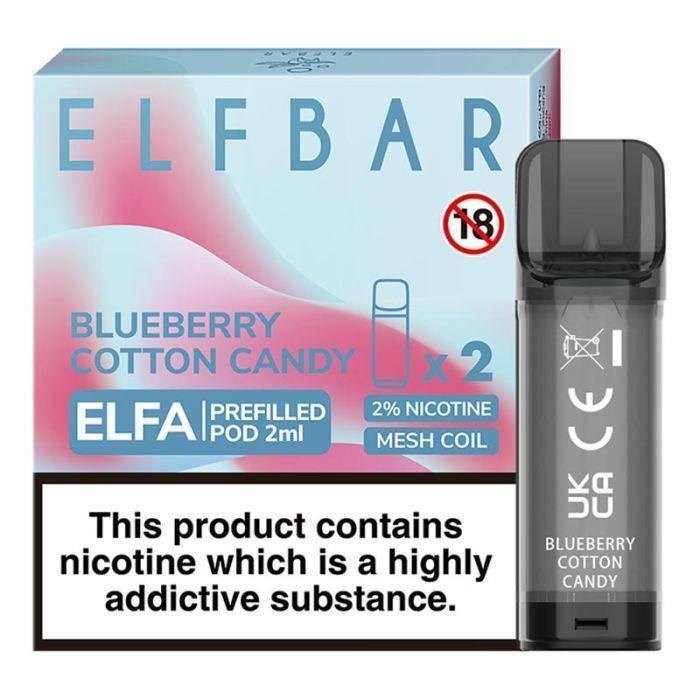 Elfbar Elfa Pre-Filled Pod Blueberry Cotton Candy - Click & Vape