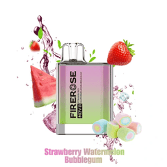 FIREROSE NOVA 600 STRAWBERRY WATERMELON BUBBLEGUM Disposable Vape - Click & Vape