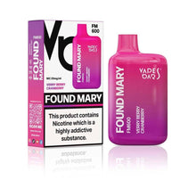 Load image into Gallery viewer, Found Mary FM600 Verry Berry Cranberry Disposable Vape - Click &amp; Vape