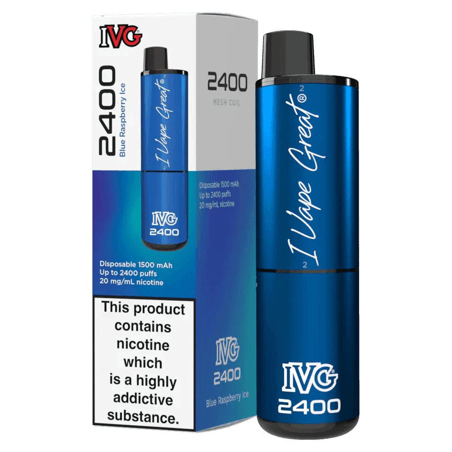 IVG 2400 BLUE RASPBERRY ICE Disposable Vape - Click & Vape