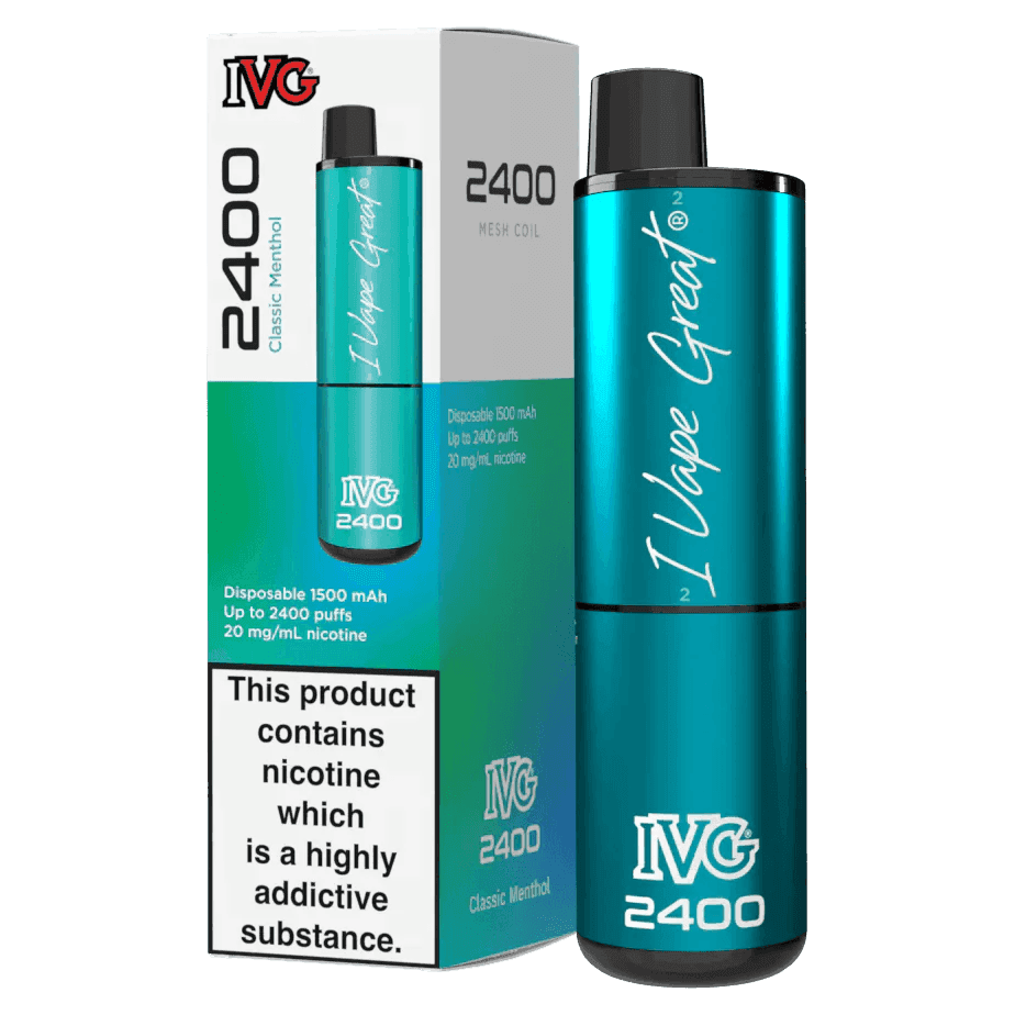 IVG 2400 CLASSIC MENTHOL Disposable Vape - Click & Vape