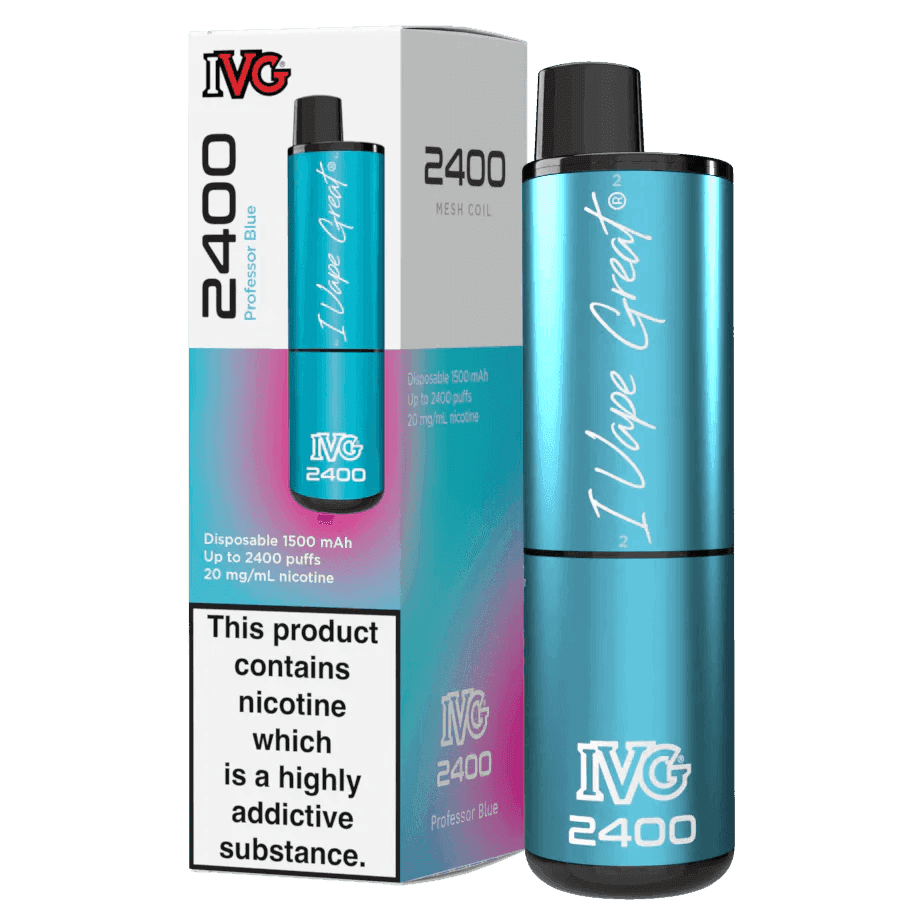 IVG 2400 PROFESSOR BLUE Disposable Vape - Click & Vape