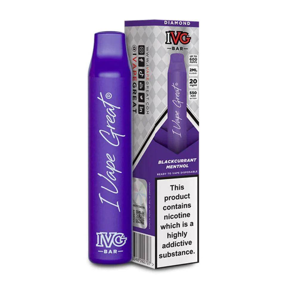 IVG BAR PLUS BLACKCURRANT MENTHOL Disposable Vape - Click & Vape