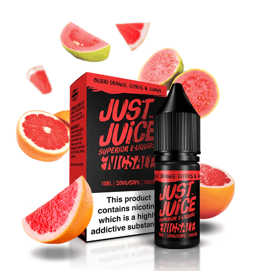 JUST JUICE SALT BLOOD ORANGE, CITRUS & GUAVA 5/10/20MG - Click & Vape