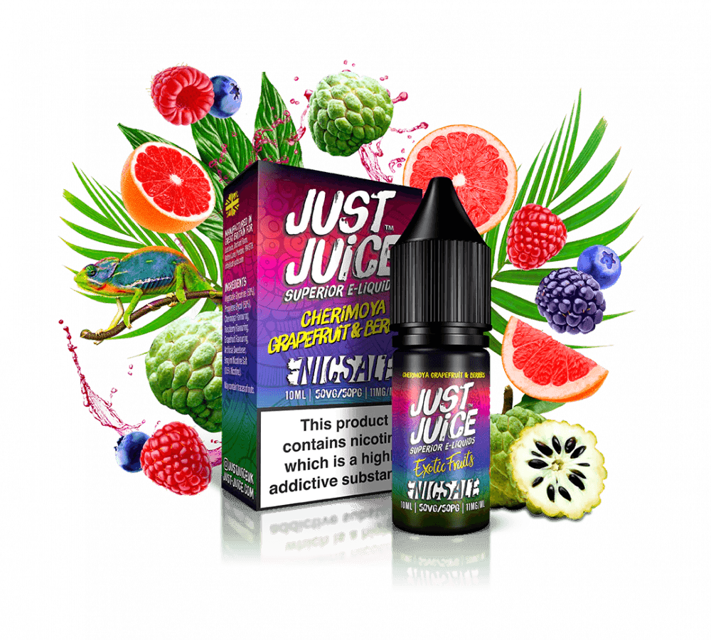 JUST JUICE SALT CHERIMOYA GRAPEFRUIT & BERRIES 5/10/20MG - Click & Vape