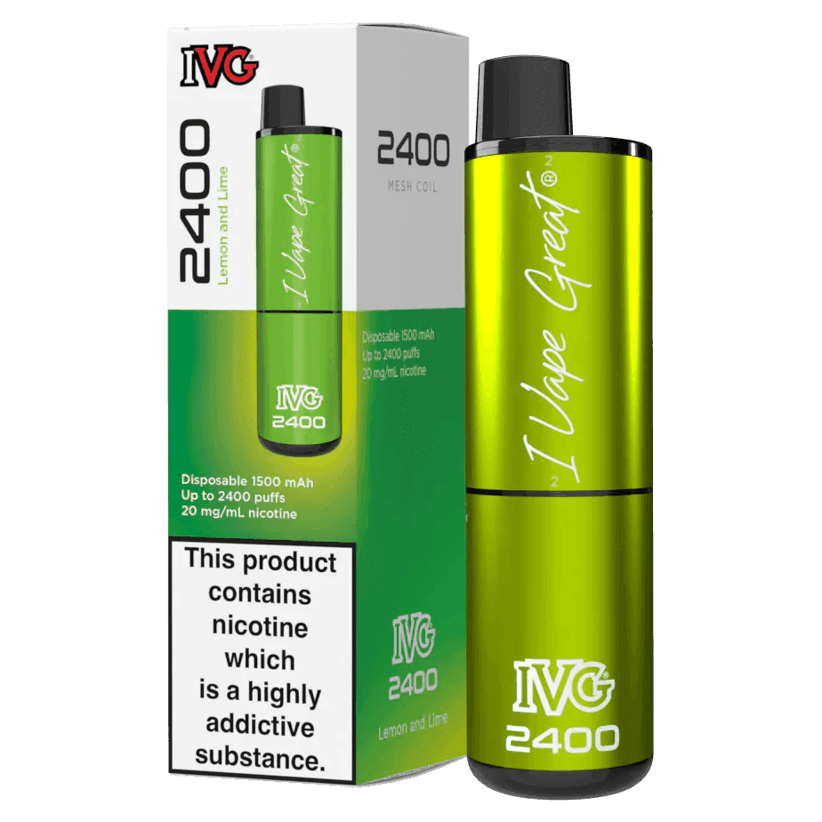 Lemon & Lime IVG 2400 Disposable Vape - Click & Vape