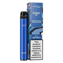 Load image into Gallery viewer, NERD BAR 650 PUFF BLUEBERRY ICE Disposable Vape - Click &amp; Vape