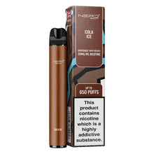 Load image into Gallery viewer, NERD BAR 650 PUFF COLA ICE Disposable Vape - Click &amp; Vape