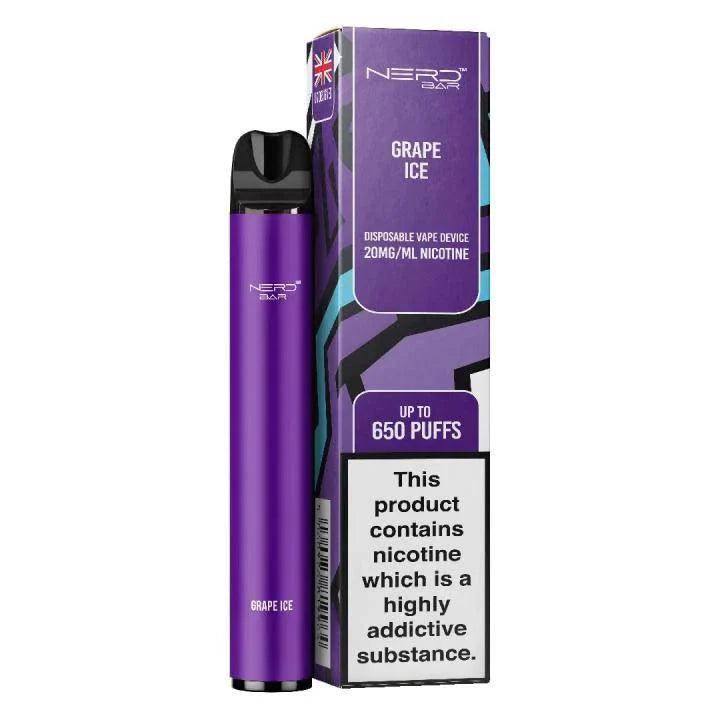 NERD BAR 650 PUFF GRAPE ICE Disposable Vape - Click & Vape