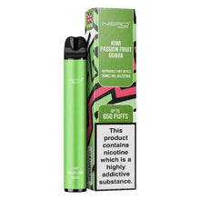 Load image into Gallery viewer, NERD BAR 650 PUFF KIWI PASSION GUAVA Disposable Vape - Click &amp; Vape
