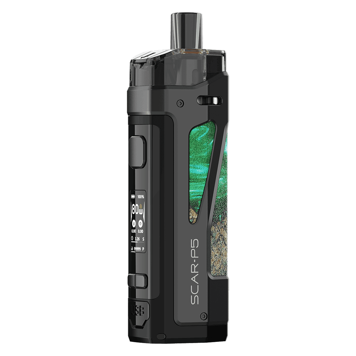 SMOK SCAR P3 POD GREEN STABILIZING WOOD - Click & Vape