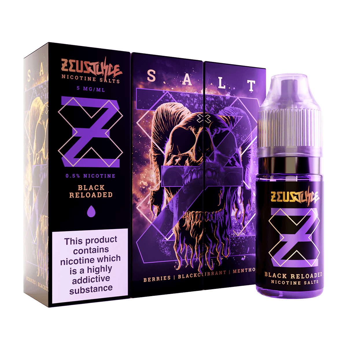 Zeus Juice Nic Salt - Black Reloaded - 10ml - Click & Vape