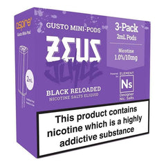 Zeus Juice NS20 &amp NS10 - Black Reloaded - Click & Vape